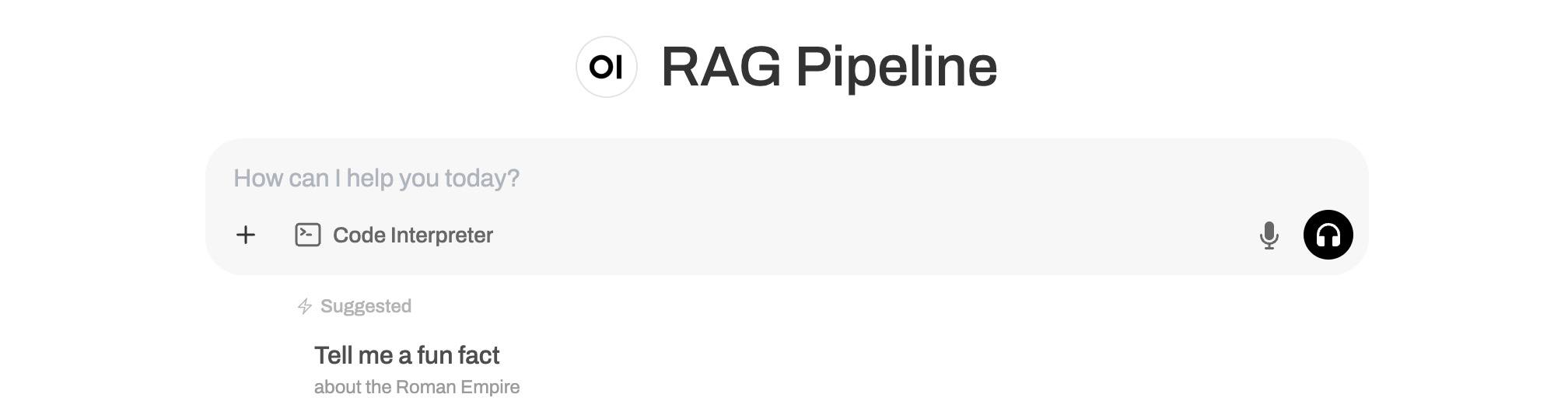 Screenshot of the Open WebUI query interface